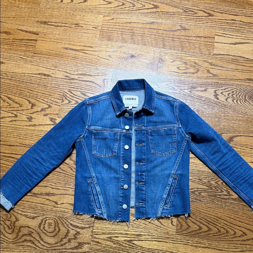 L'AGENCE Classic Indigo Denim Jacket